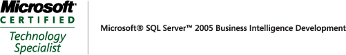 Logo Microsoft Certified Technology Specialist - Microsoft® SQL Server 2005 Business Intelligence Development - die zertifizierte Ausbildung von Olaf Fries